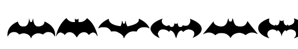 Batman Logo Evolution TFB font preview